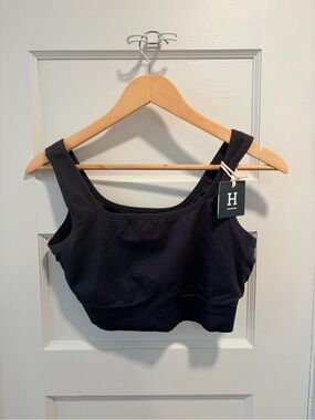 Charcoal Ribbed Supportive Bralette